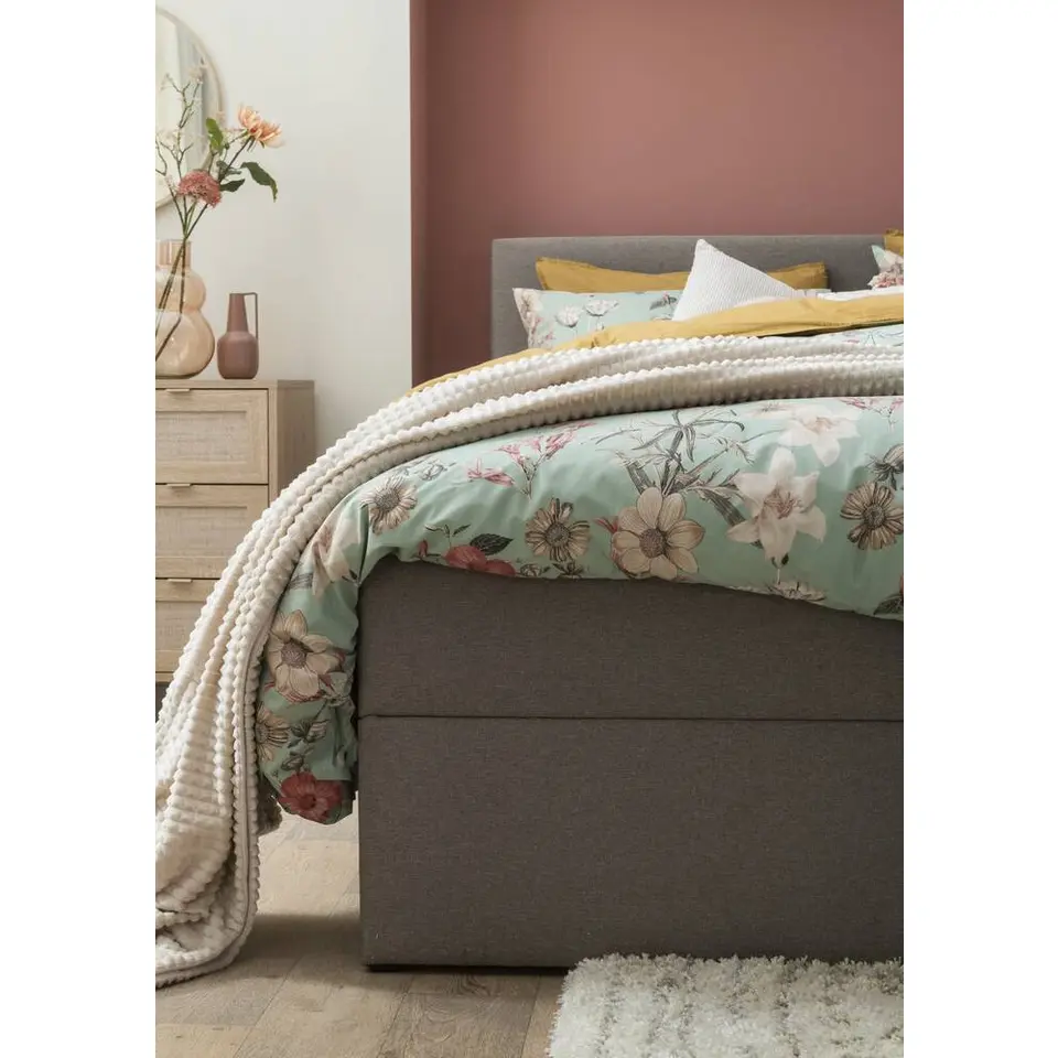 Boxcombinatie met opbergruimte Orebro 6-delig - taupe - 140x200 cm