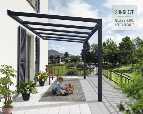 Palram-Canopia Stockholm terrasoverkapping 370x330,5 cm antraciet