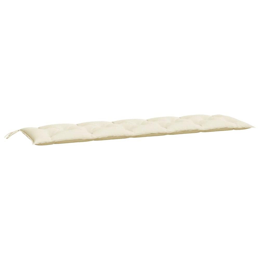 Coussins de banc de jardin 2 pcs blanc crème tissu oxford