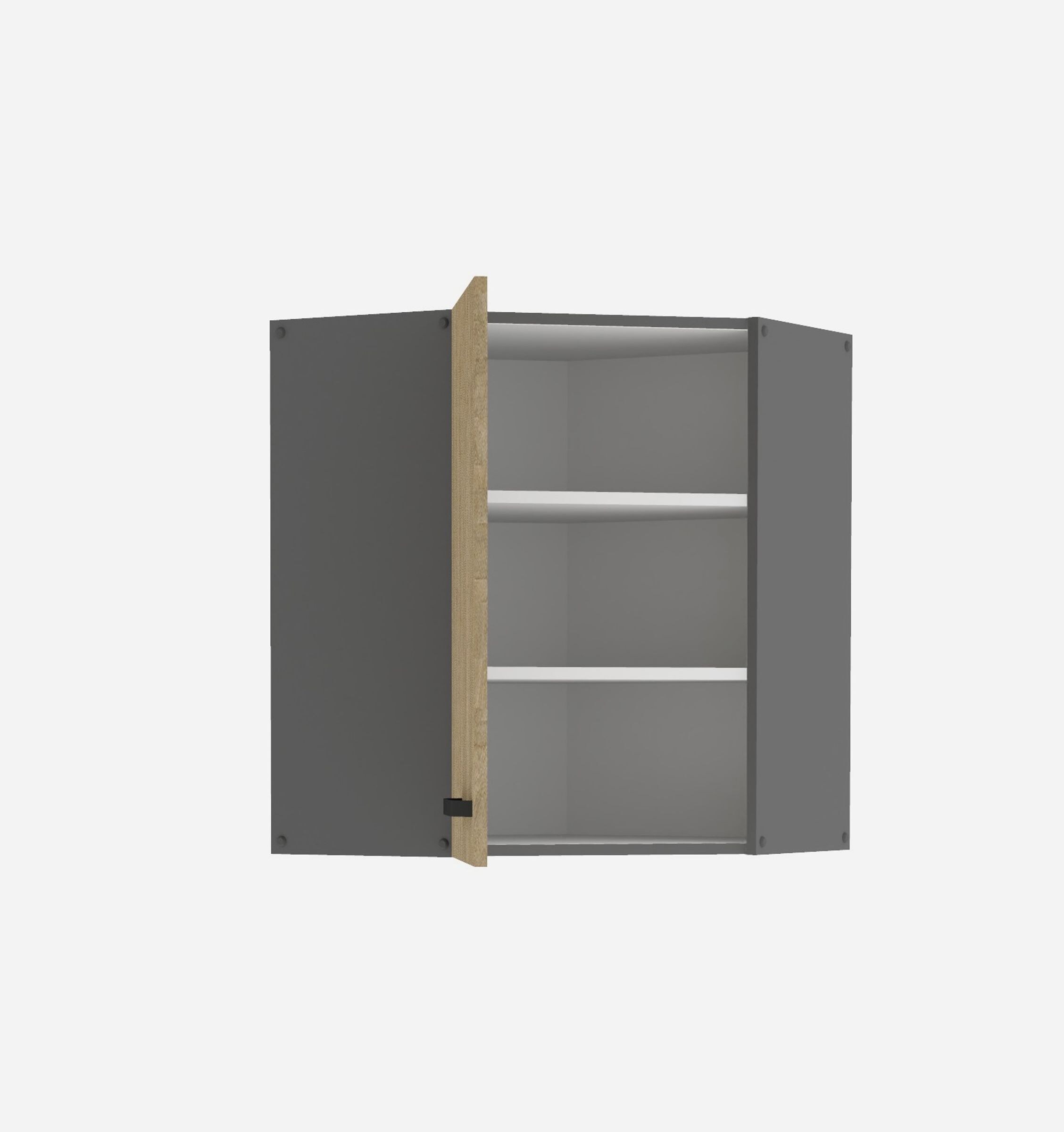 Küche SCANDI Eckhängeschrank 60X60 Fischgrät Küchenzeile Küchenblock Einbauküche