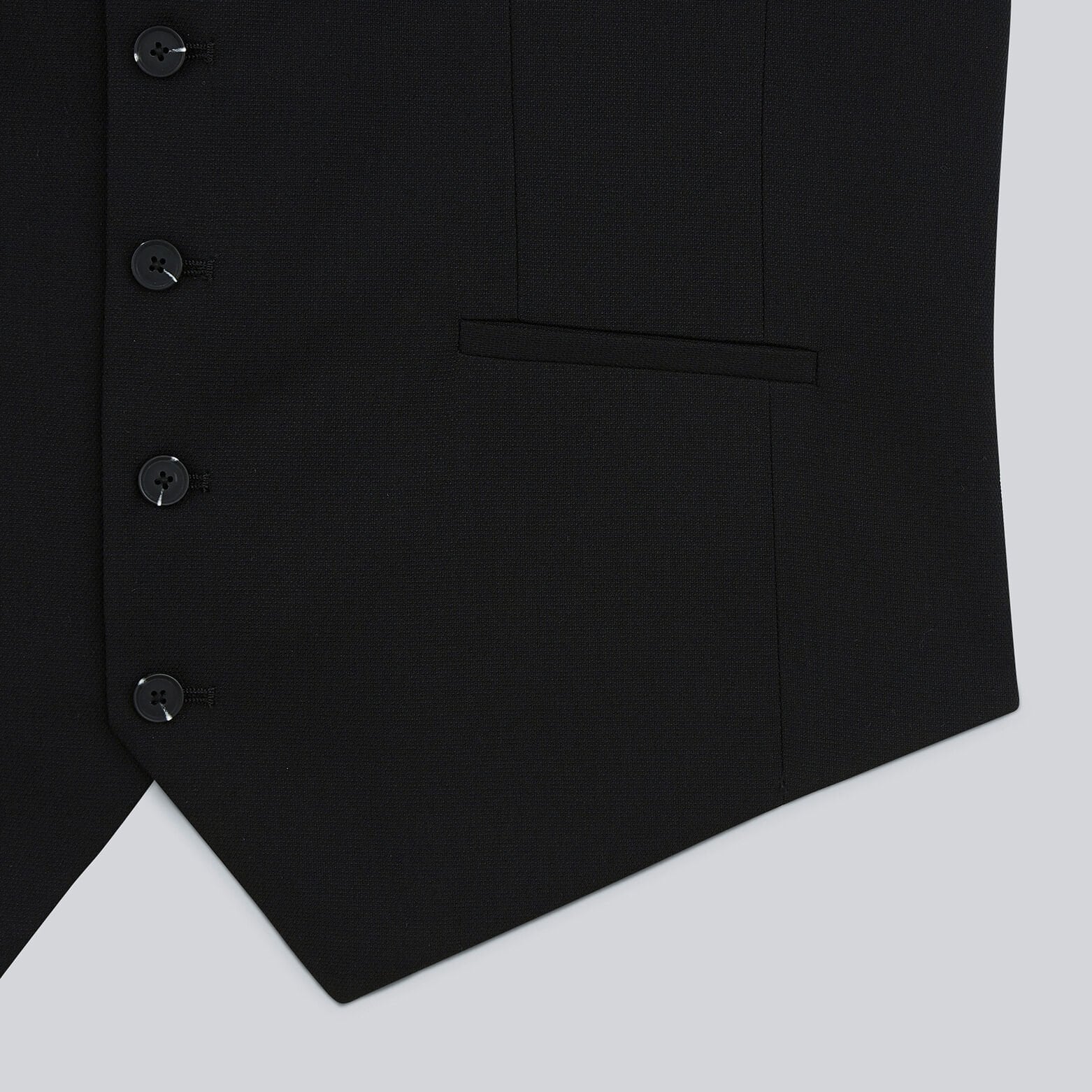 Gilet de costume uni slim Noir