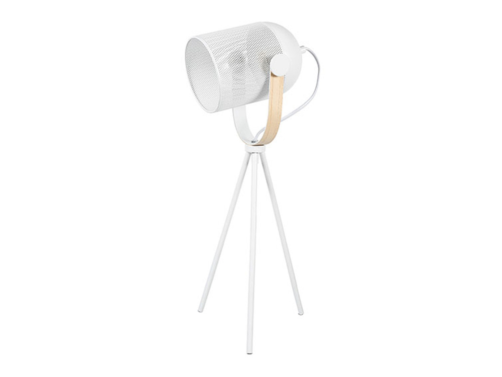 Lampe spot trépied en métal blanche
