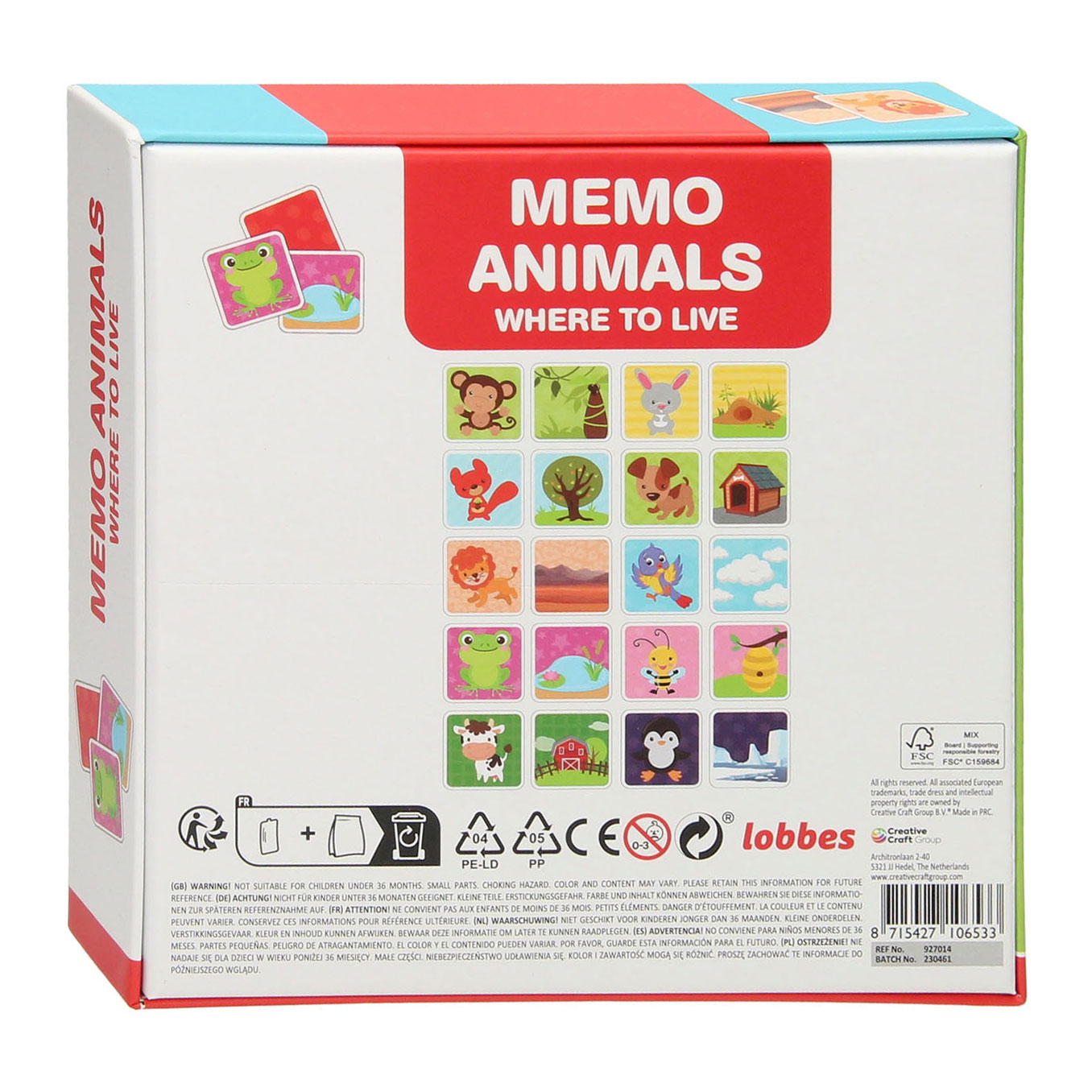 Lobbes Memo Spel - Dier & Huis