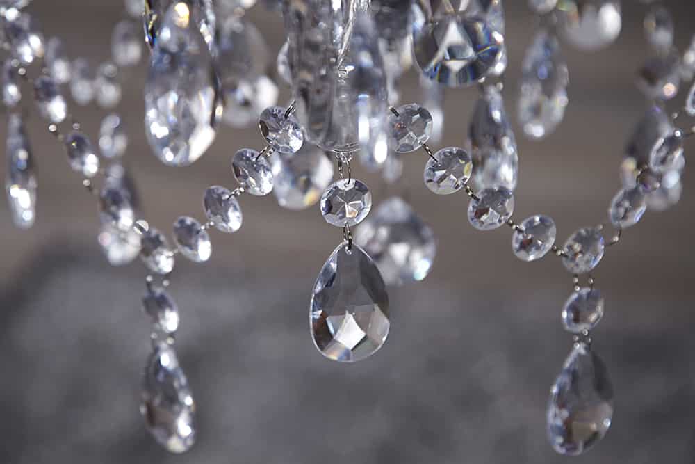 Eleganter Kronleuchter CRYSTAL 55cm klar Acryl 5-armig Lüster