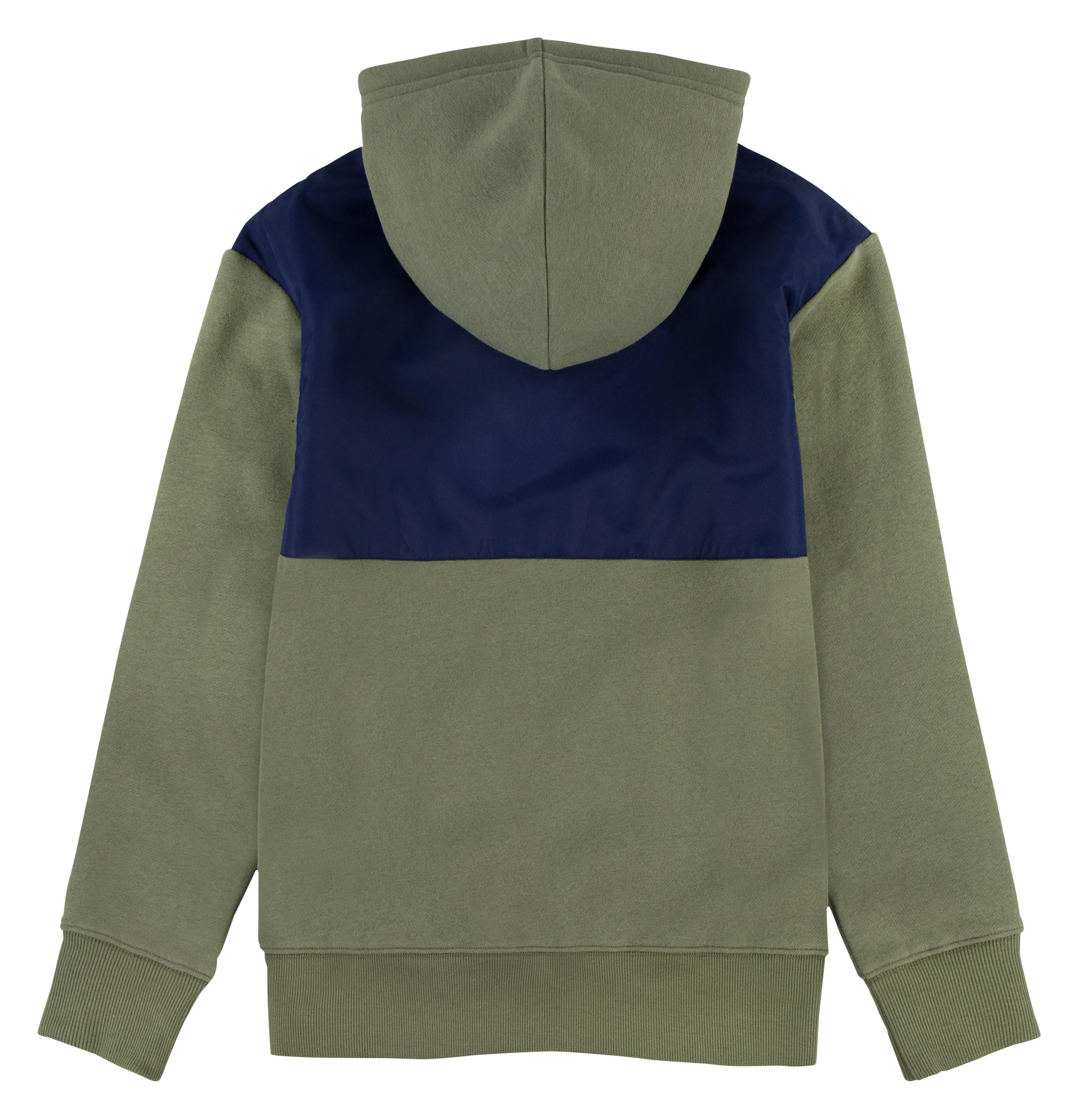 Sweat à capuche droit en coton mélangé | Vert