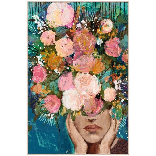 Signes Grimalt - Cuadro Mujer Flores Rosa