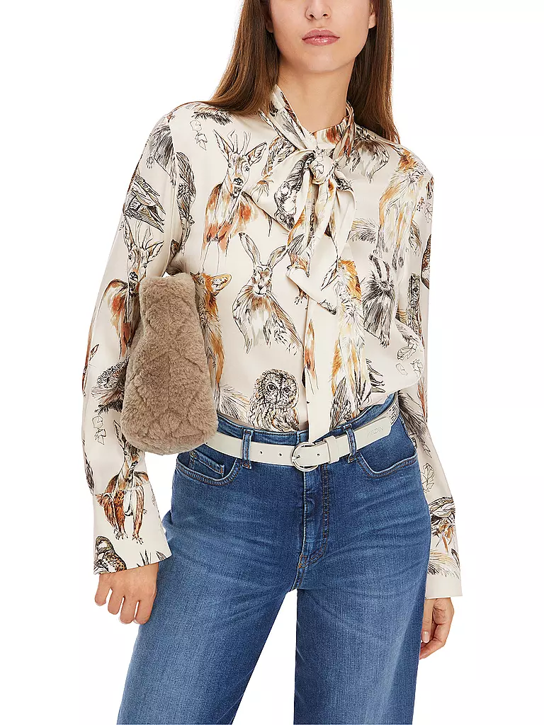 MARC CAIN Seidenbluse grau