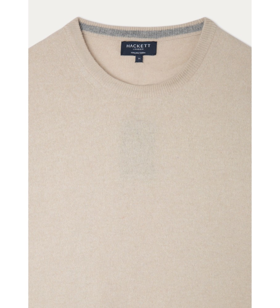 Hackett Jersey Merino Cash Mix branco