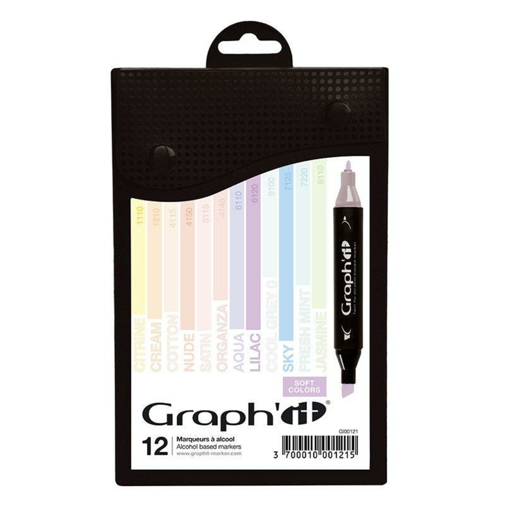 Set 12 marqueurs graph'it - soft colors