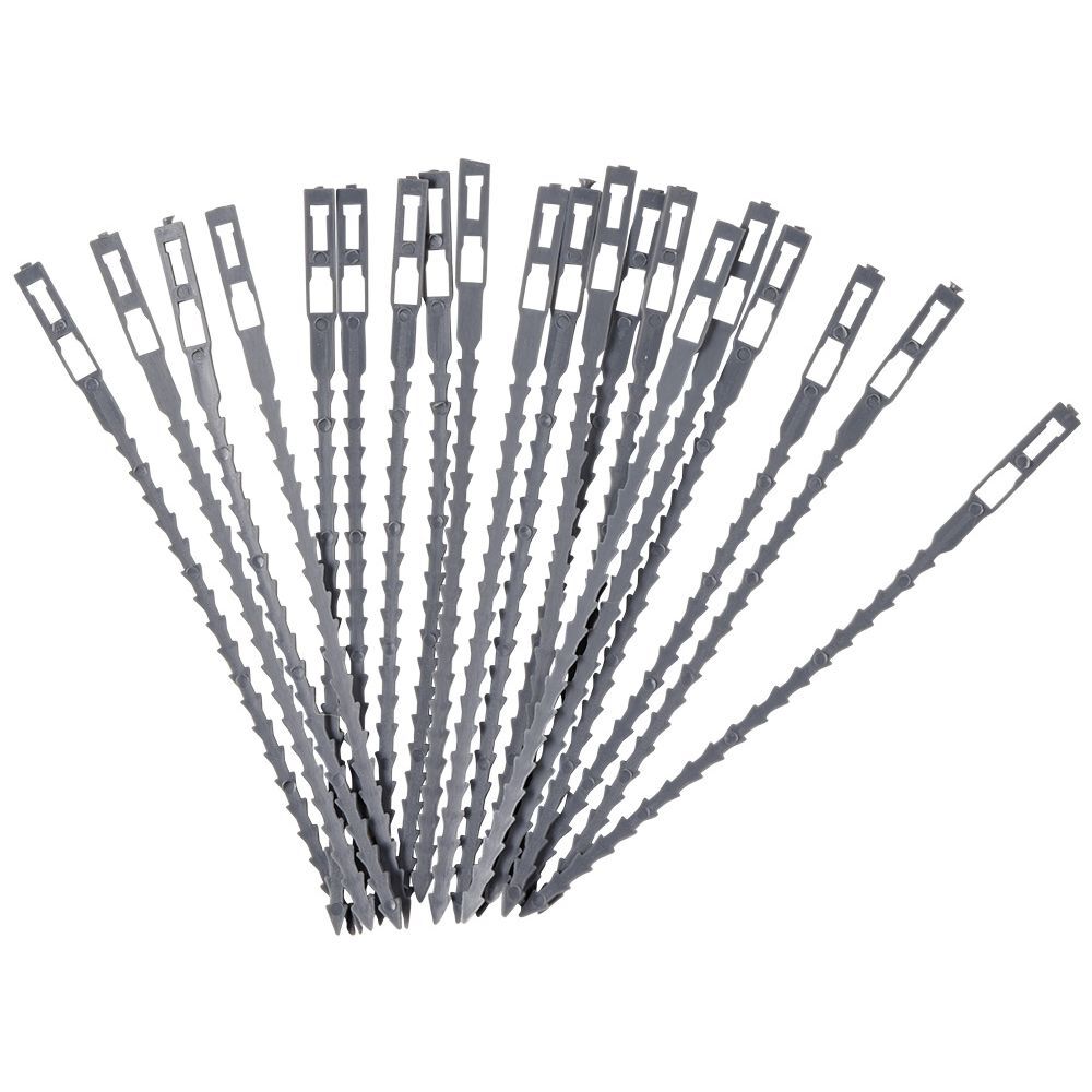 Lien cranté plastique gris L17 cm x20