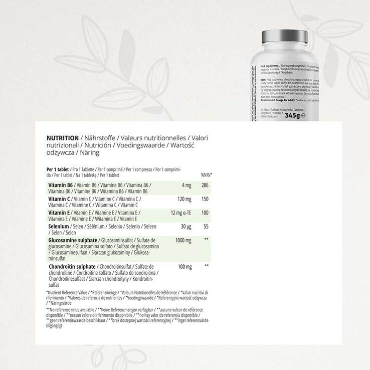 Cyb Knochen & Knorpel Komplex Selen + Vit.B6 + C Tabletten , 180 St