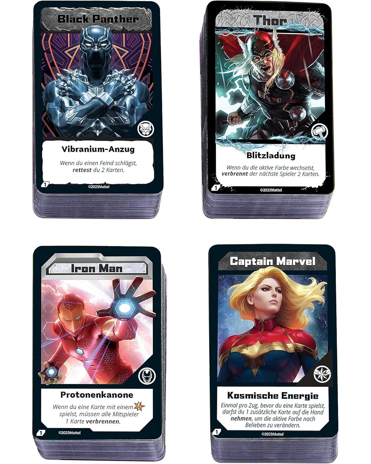Mattel HVM25 - UNO Ultimate - Marvel inkl. 4 Folienkarten zum sammeln Kartenspiel Gesellschaftsspiel