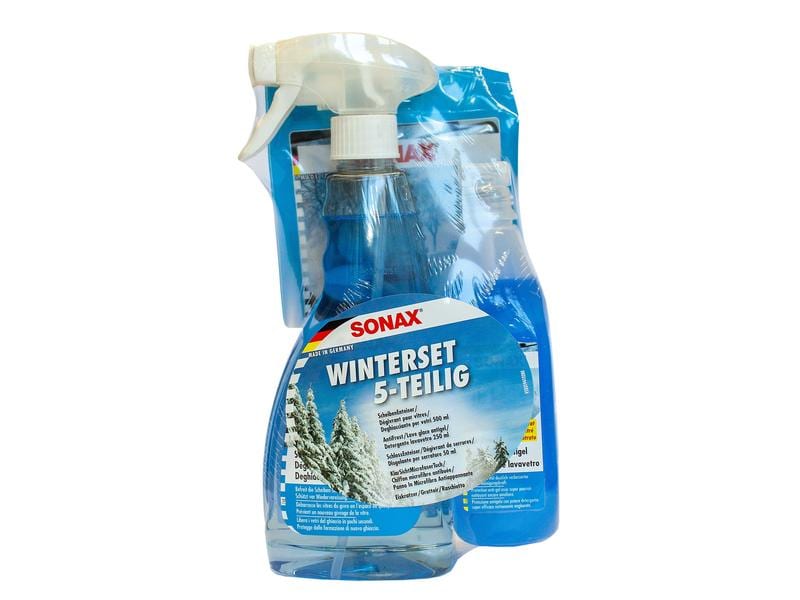 Sonax Winterset Winterfit 5-teilig Komplettes Winterset gegen Eis, Frost und Schlechte Sicht