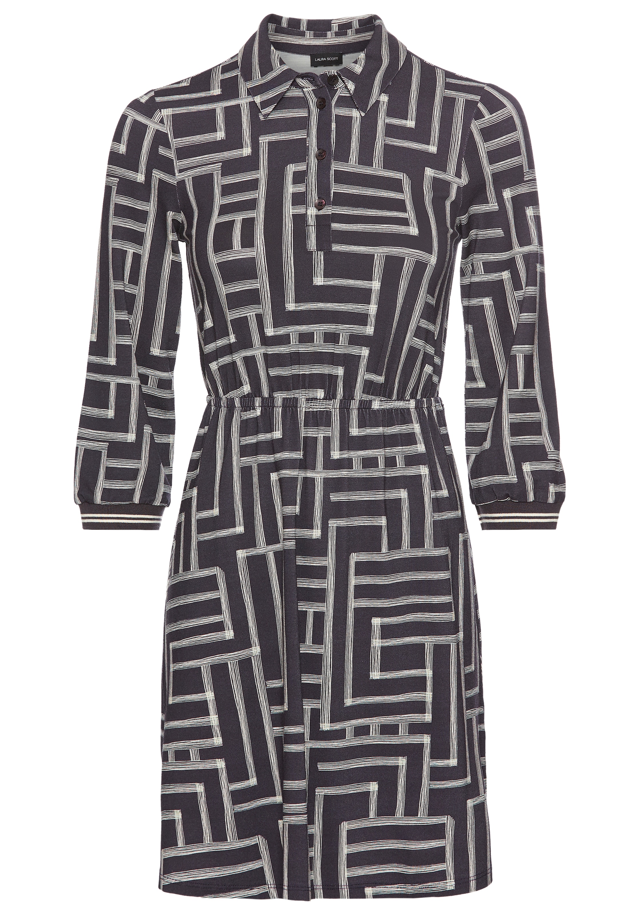 Laura Scott Polokleid mit Grafik-Print