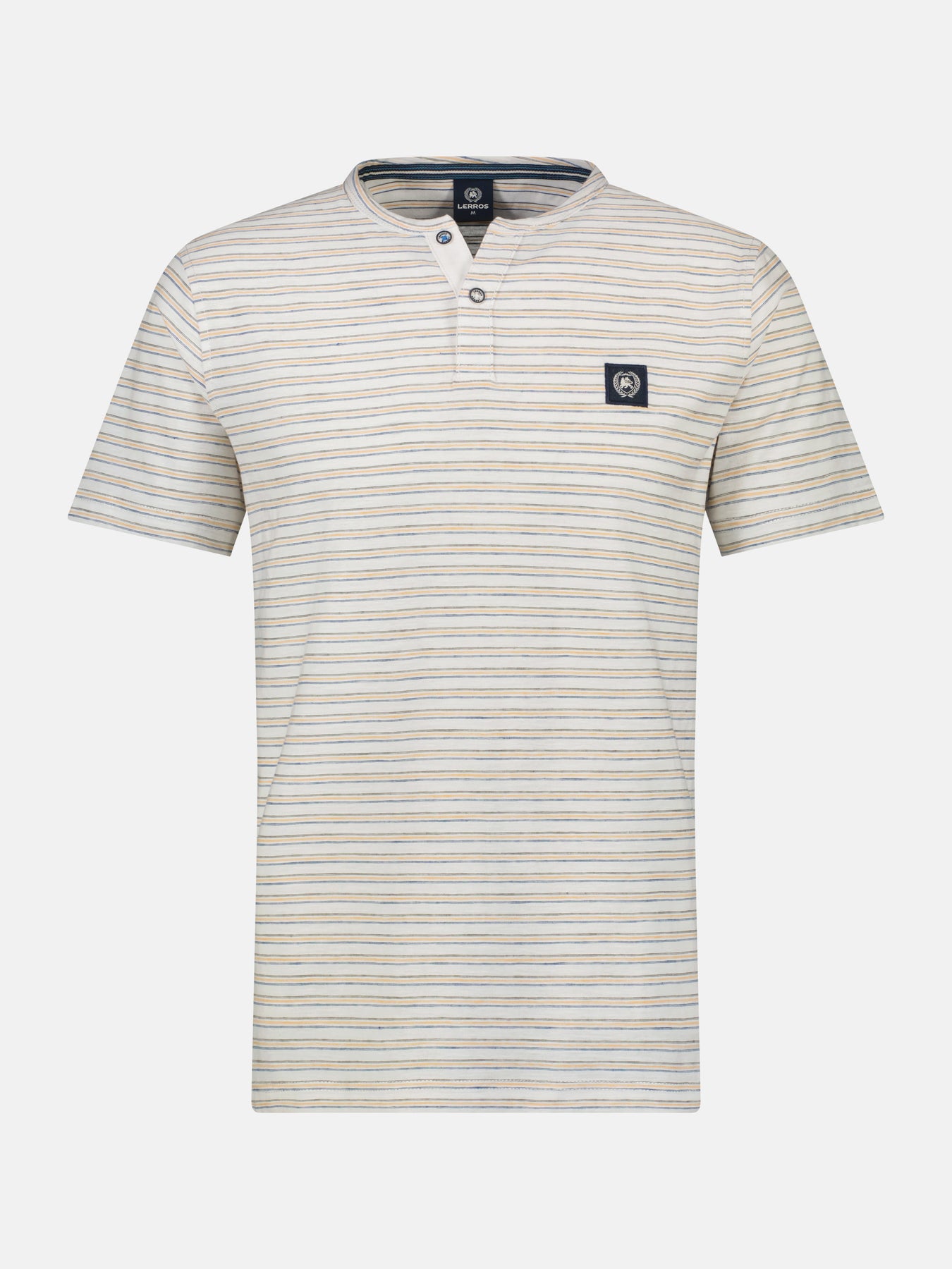 Herren Serafino-Shirt, gestreift