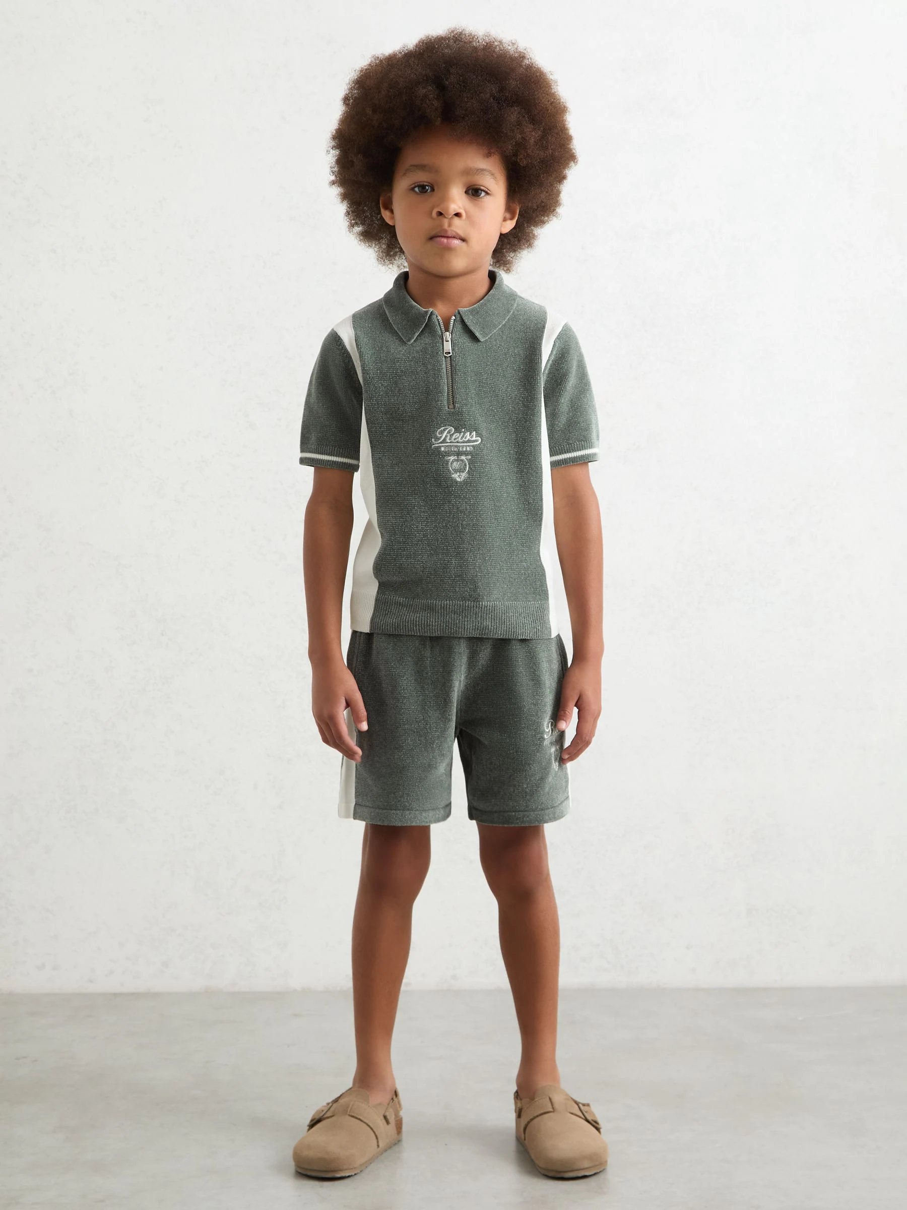 Reiss Trenton Chenille Tipped Motor Cars Shorts