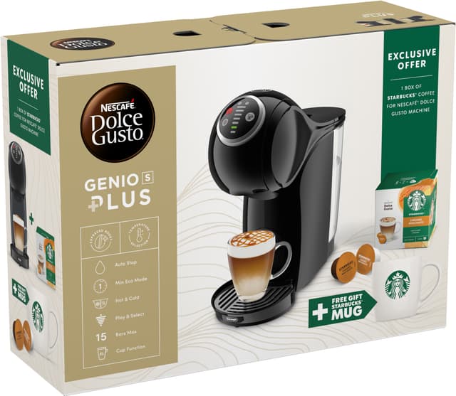 Nescafé Dolce Gusto Genio S Plus kapselmaskine med Starbuckspakke
