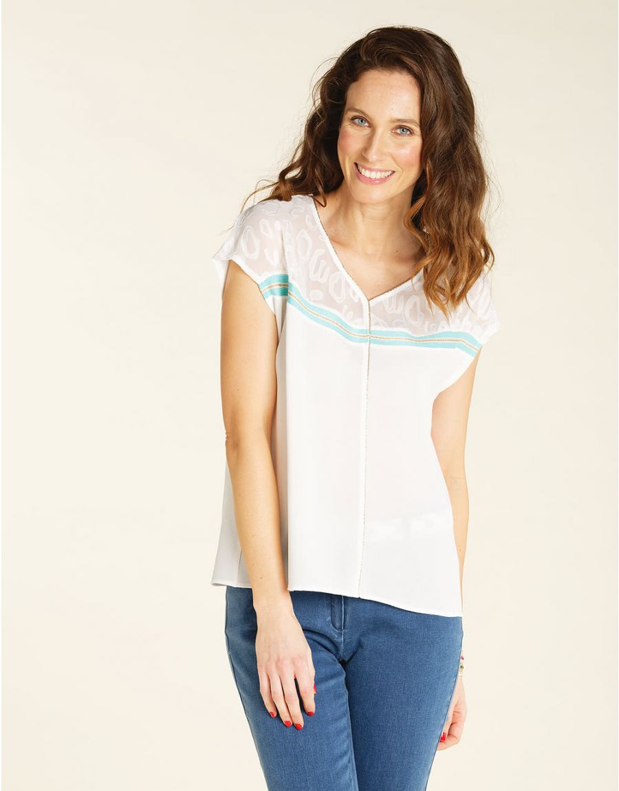 Blouse chic écru