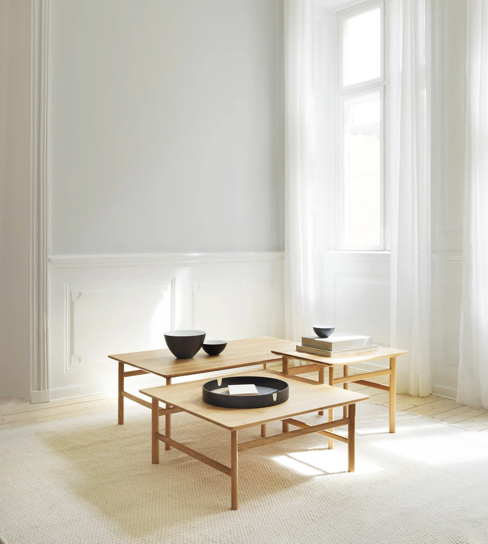 Normann Copenhagen  Grow sofabord, lakeret eg - 80x80 cm