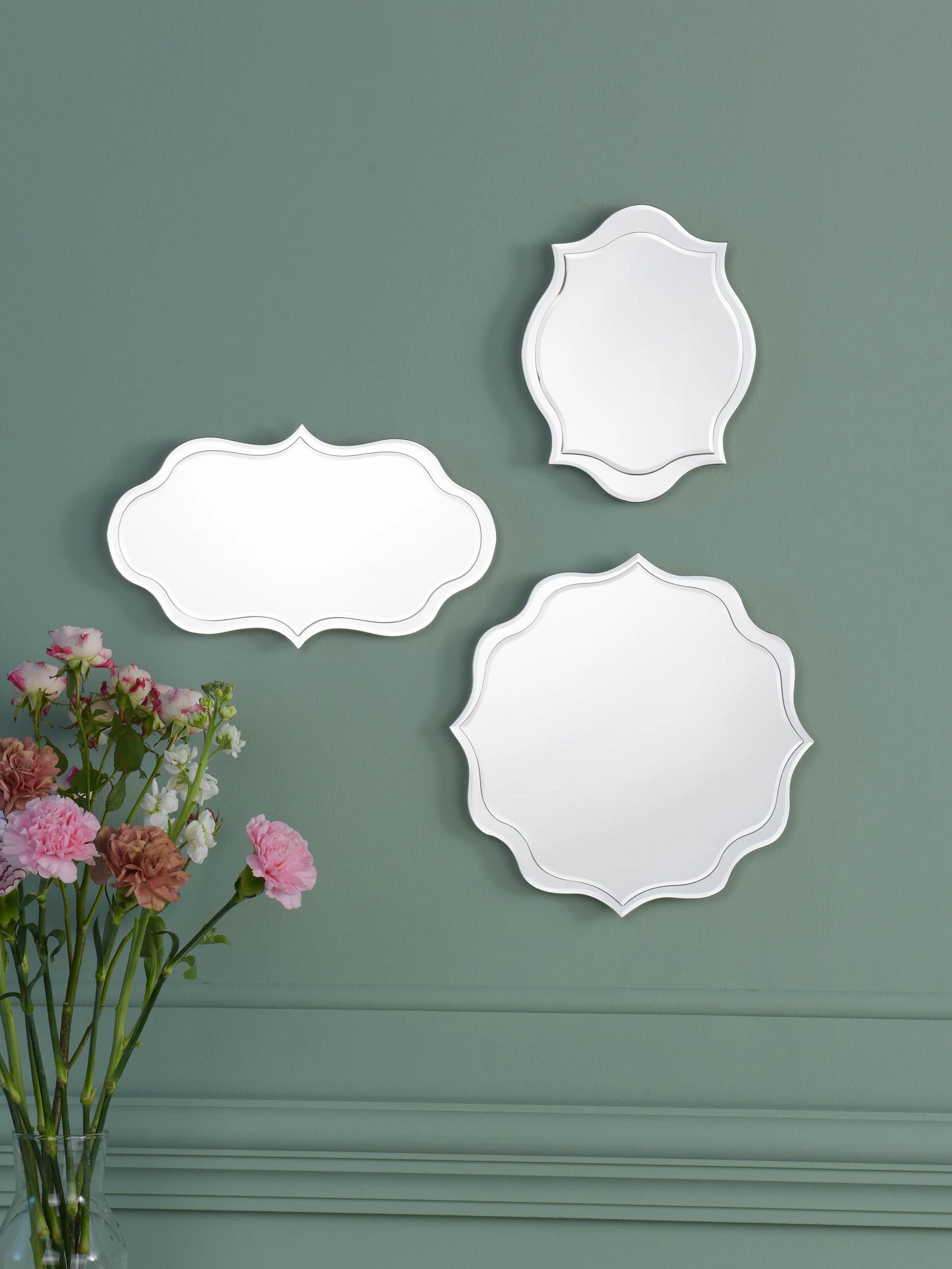 Laura Ashley - Rochelle spiegeltrio met hangend trio