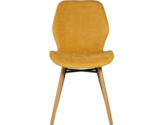 CONCEPT1 - Chaise Lot de 2 C. Keri moutarde tissu