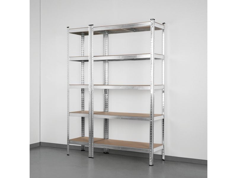 EASYmaxx Schwerlastregal 180 x 40 x 40 cm Regal mit 5 belastbaren Holzböden