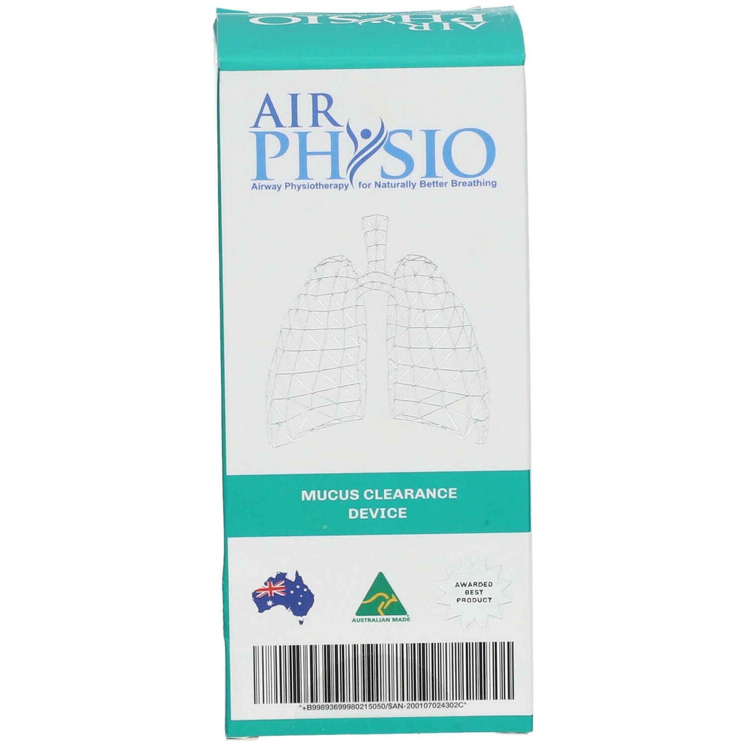 AIRPHYSIO bei durchschnittlicher Lungenkapazität
