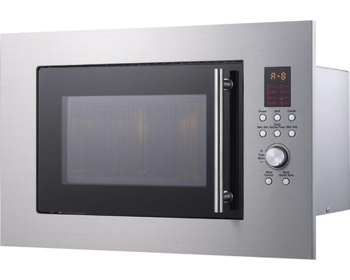 Inbouwmagnetron PKM MW900-23G-IN 59,5x38x39 cm RVS 900 watt met grillfunctie