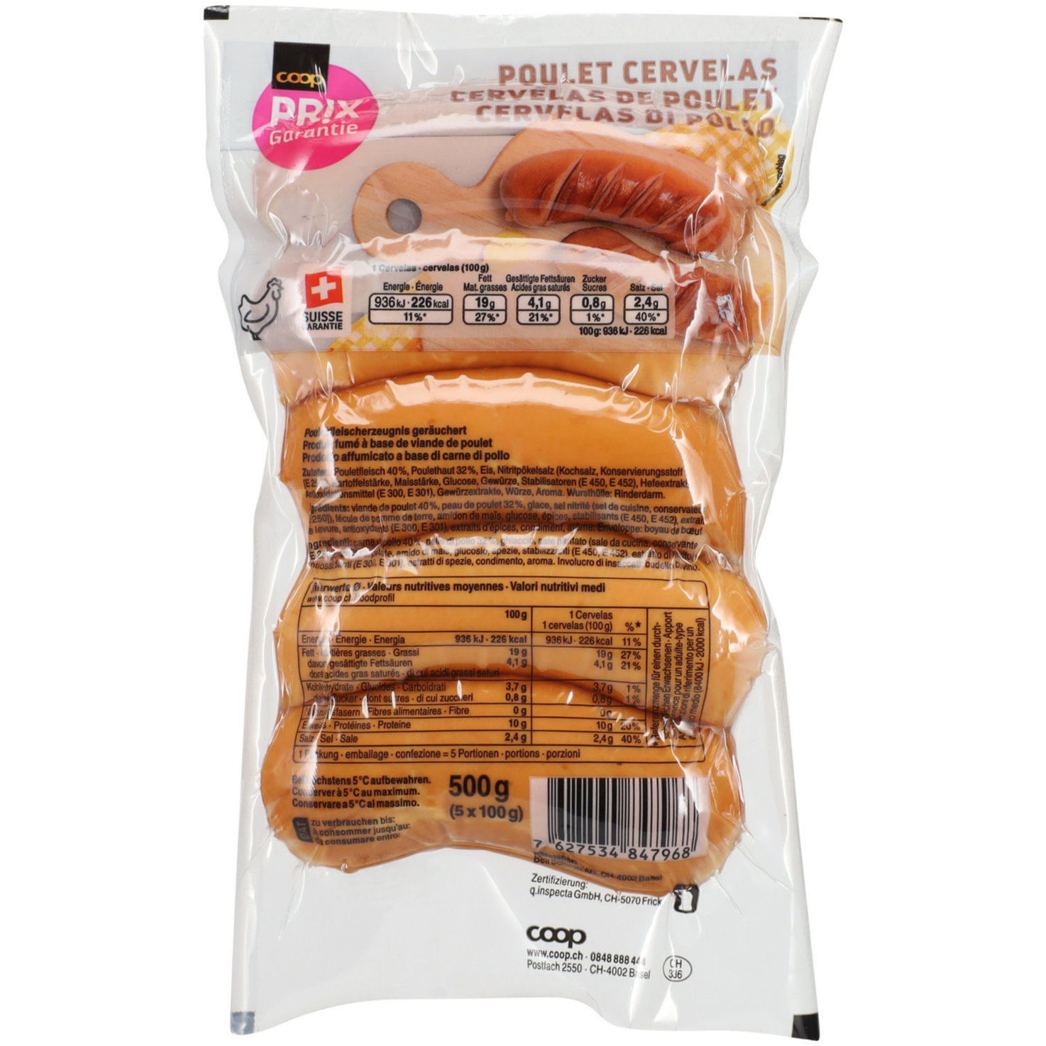 Prix Garantie Poulet Cervelas