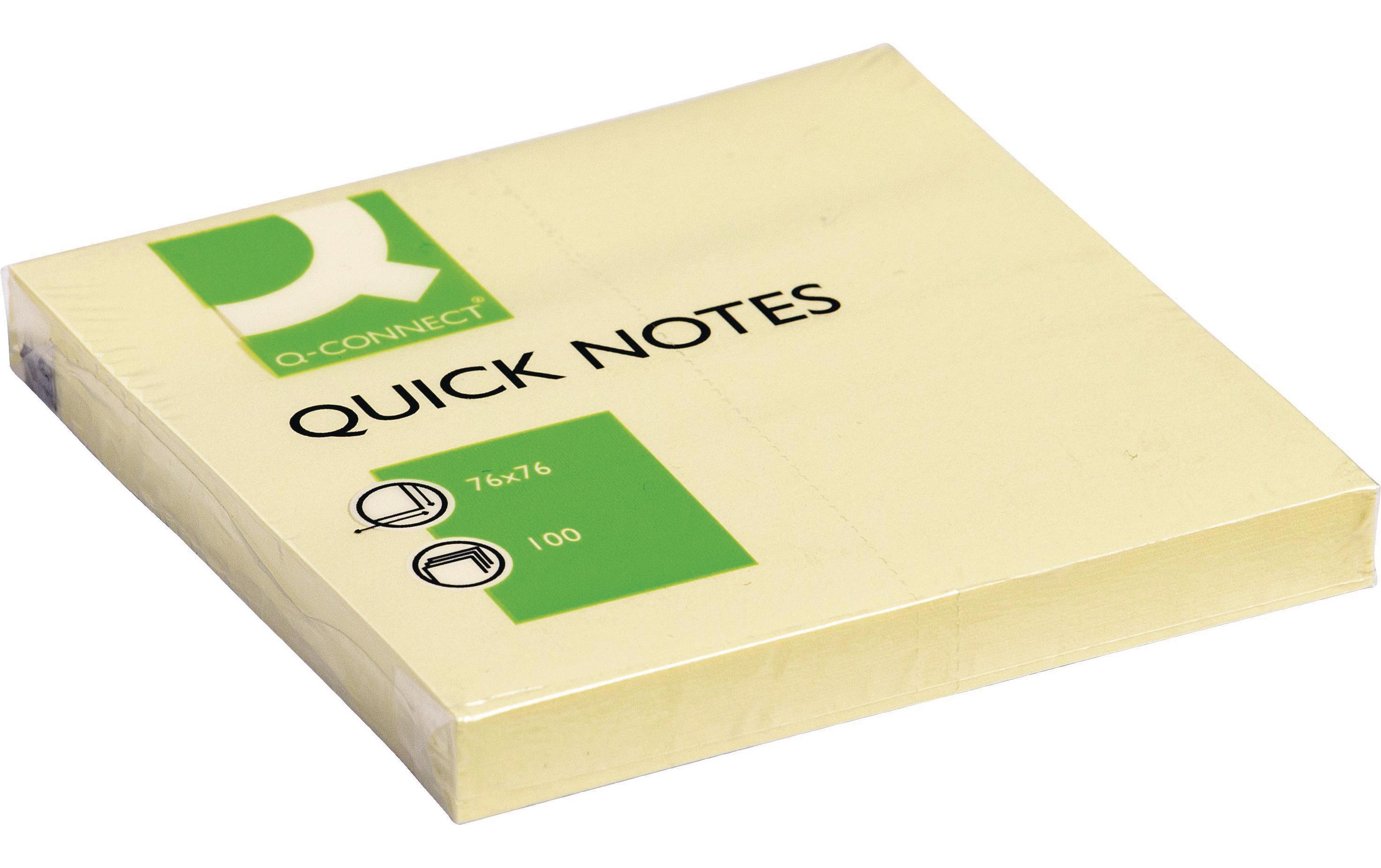 Notizzettel Quick Notes 76 x 76 mm, GelbHaftnotizen
