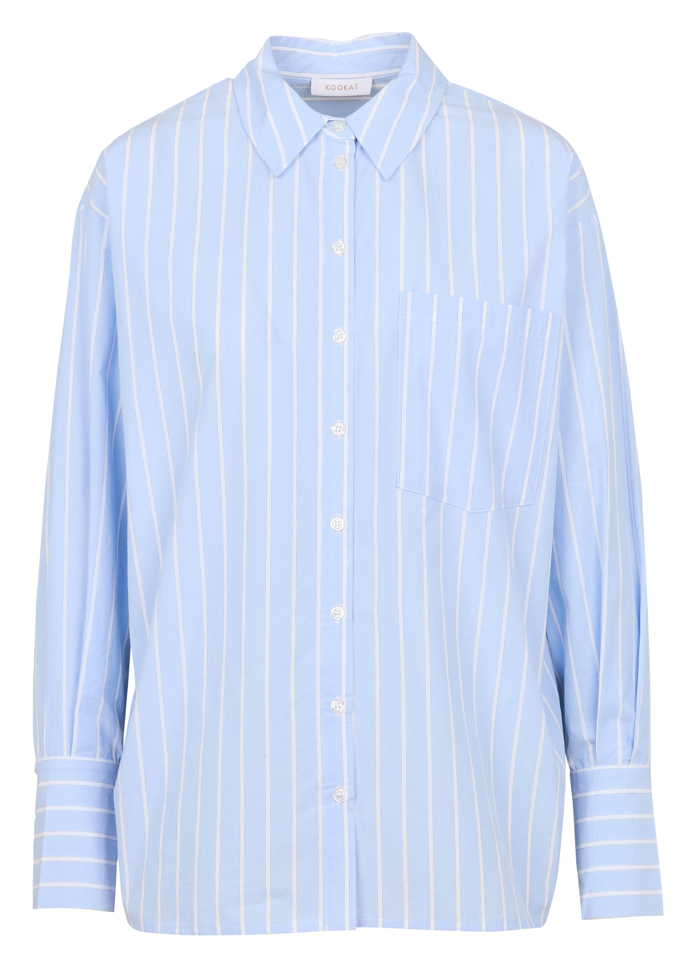 ERIN - Chemise oversize col classique en coton | Bleu