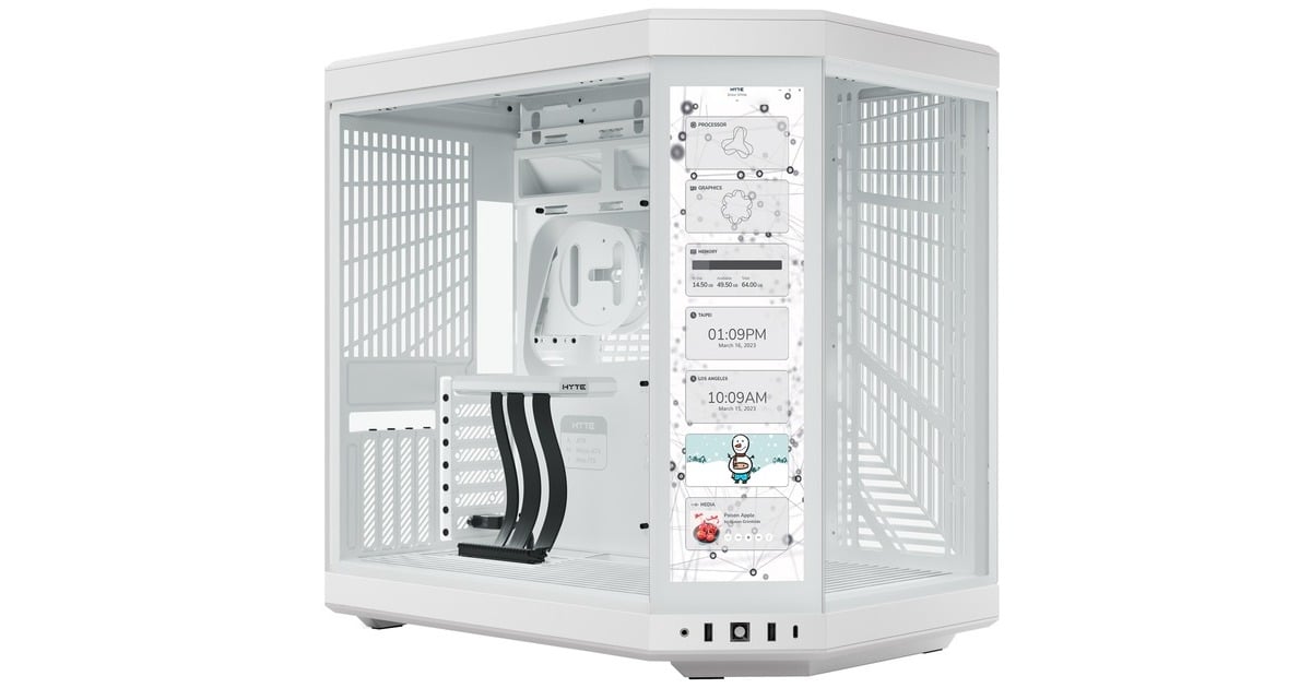 HYTEY70 Touch Infinite midi tower behuizing  (Wit | 2x USB-A | 1x USB-C | Tempered Glass)