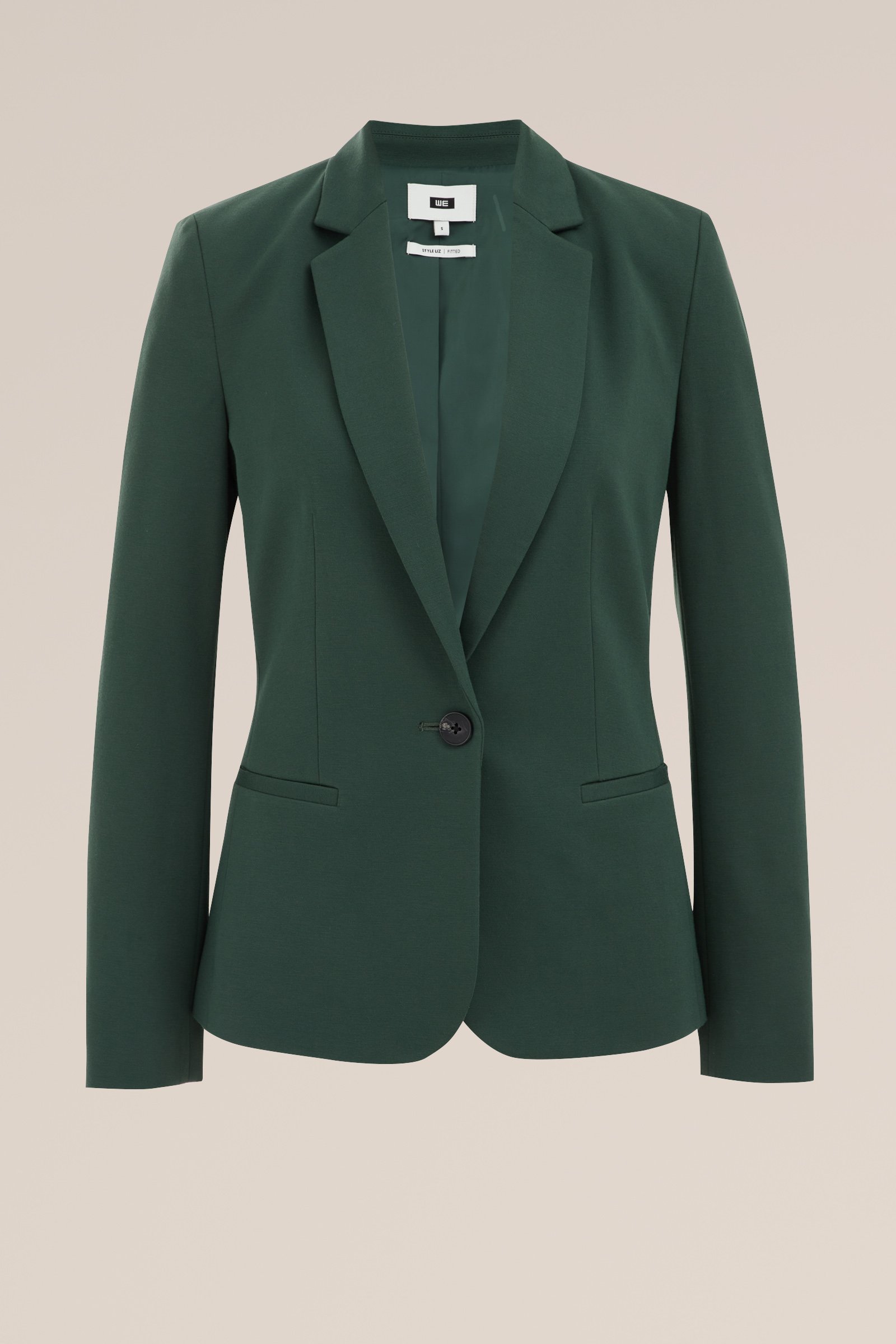 getailleerde jersey-stretch blazer WE Fashion Mosgroen