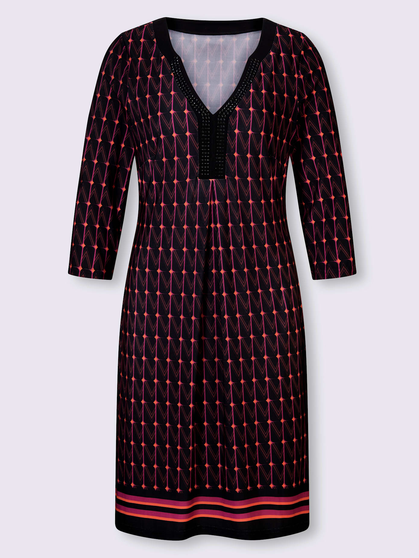 Robe en jersey paillettes à l'encolure