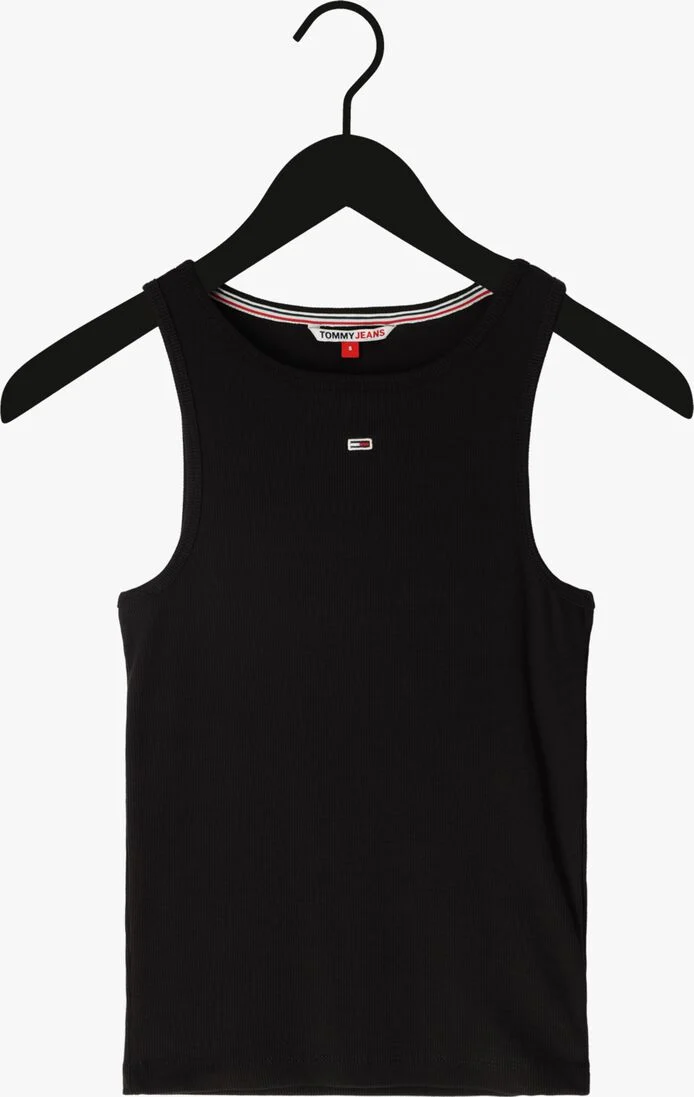 TOMMY JEANS zwarte tommy jeans top tjw essential rib tank