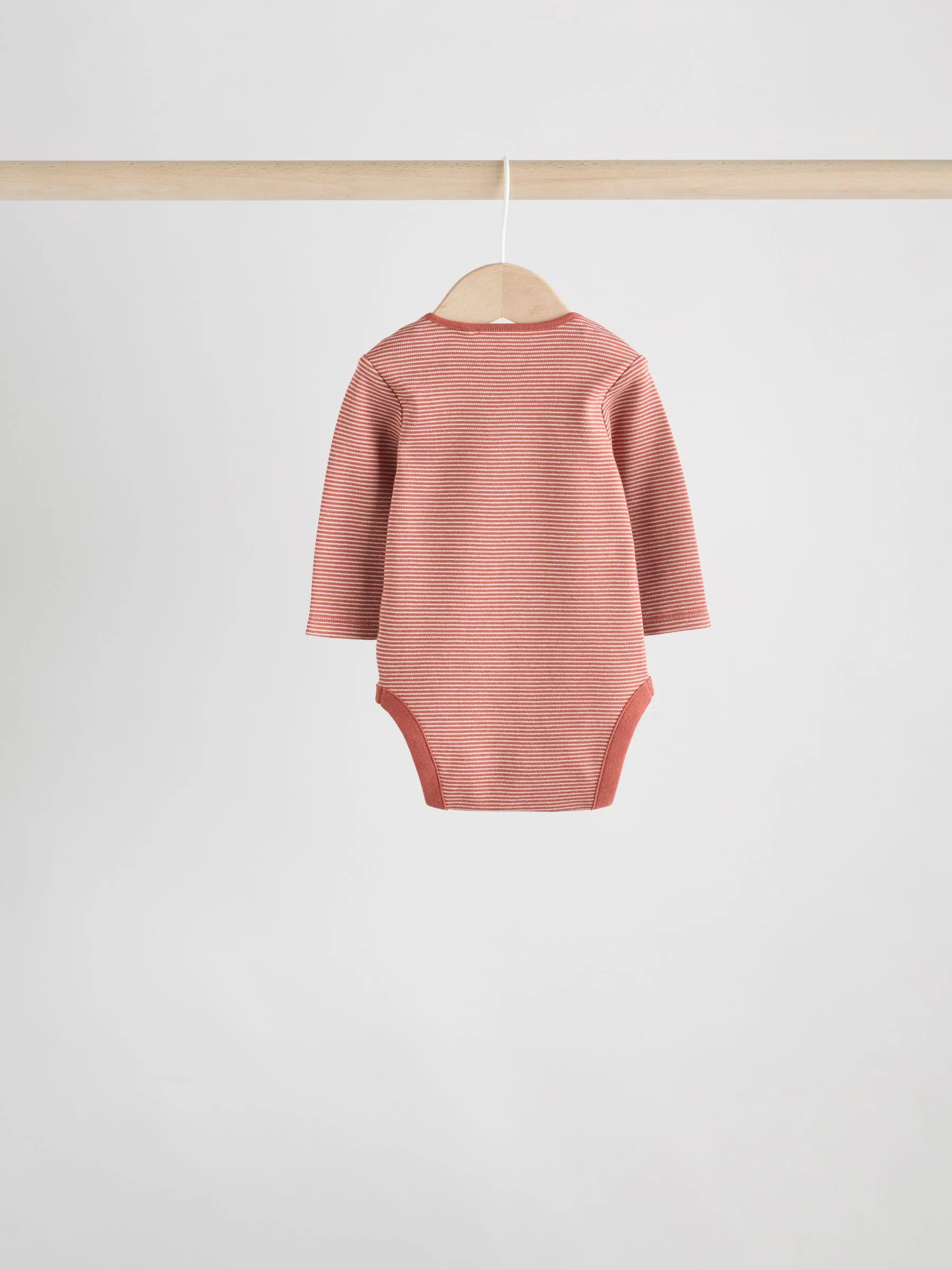 Blauw/bruin - Set van 5 rompers met lange mouwen