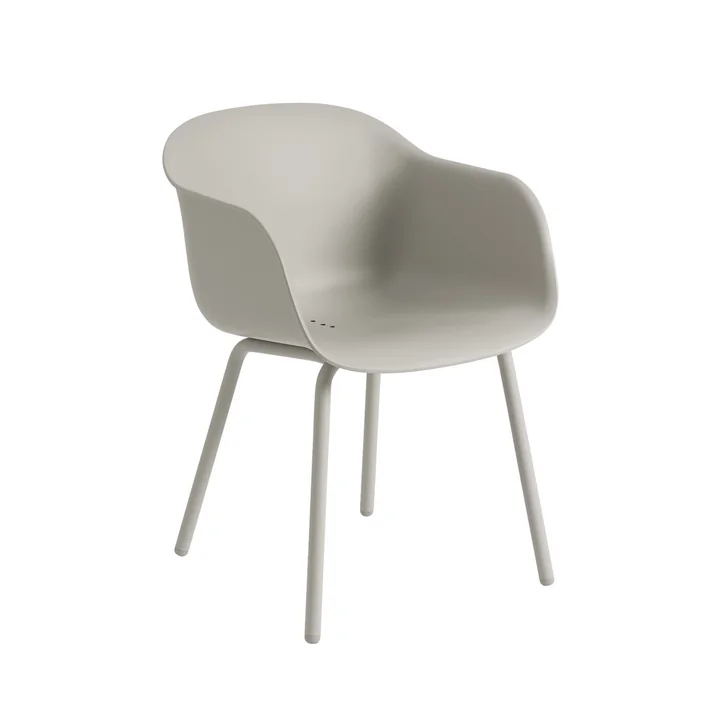 Muuto - Fiber Outdoor Armlehnstuhl, grau
