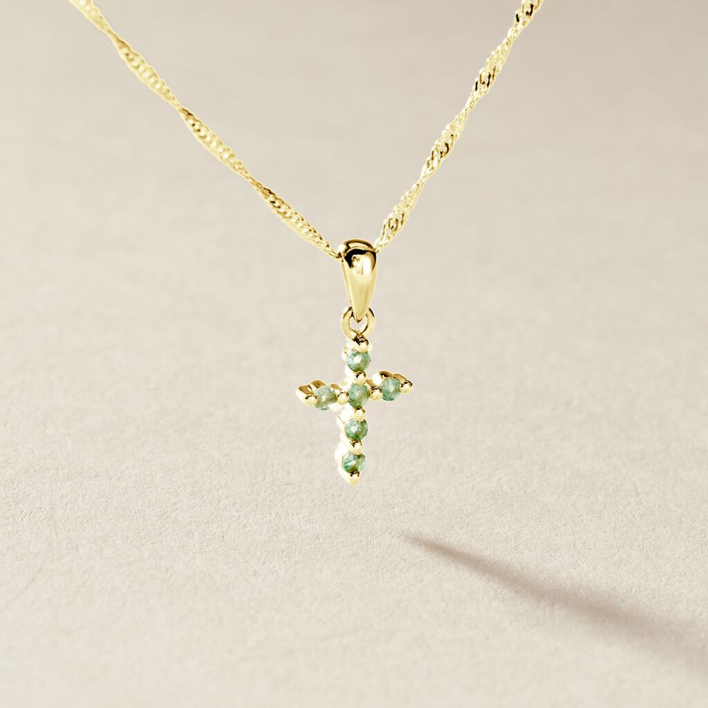 Pendentif Or Jaune Stanley Emeraude