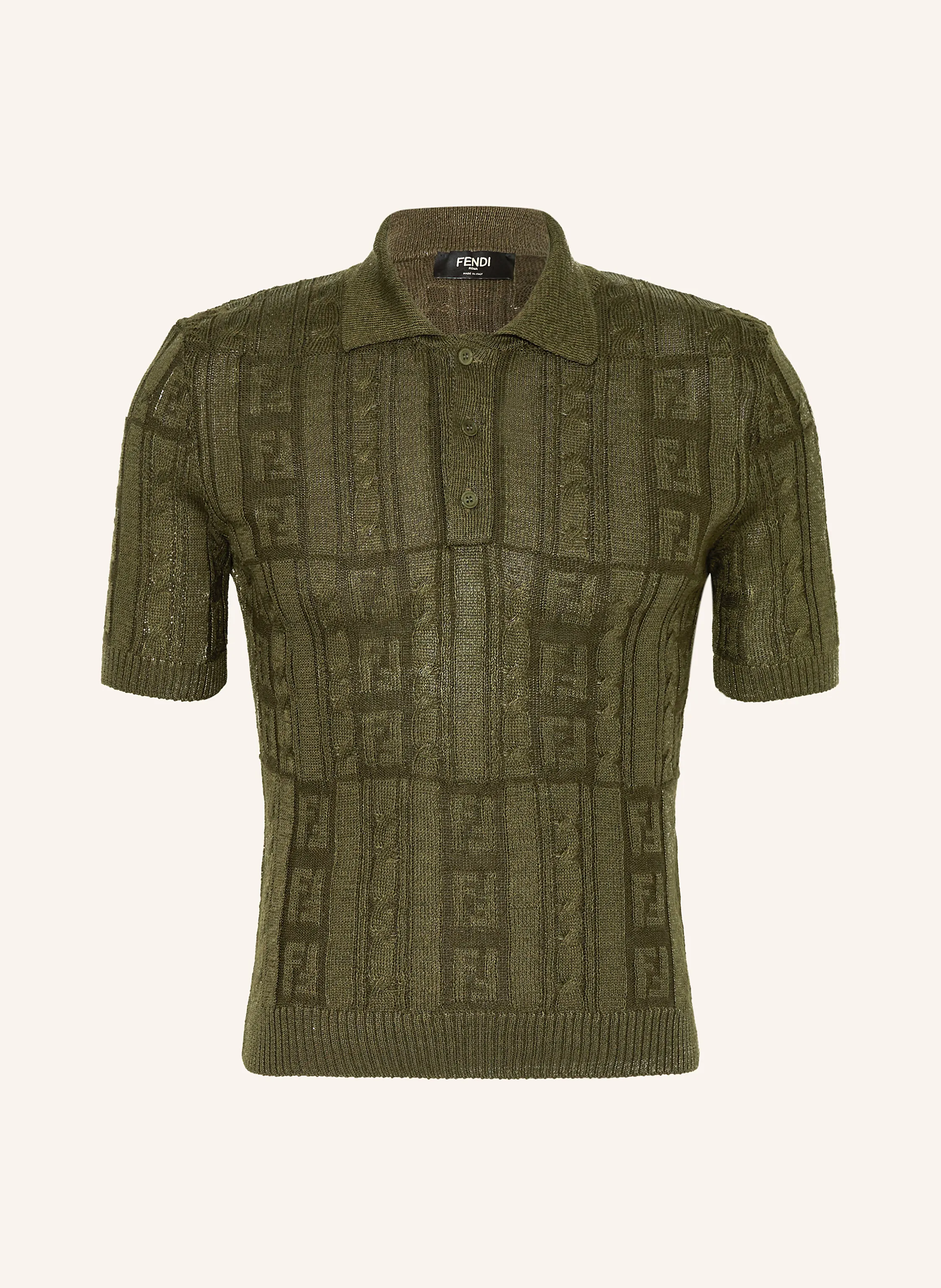 FENDI Strick-Poloshirt mit Glitzergarn