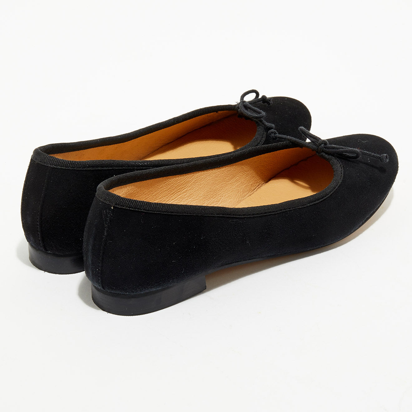 Quartier Latin Ballerines en Velours de Cuir Jeanne noires