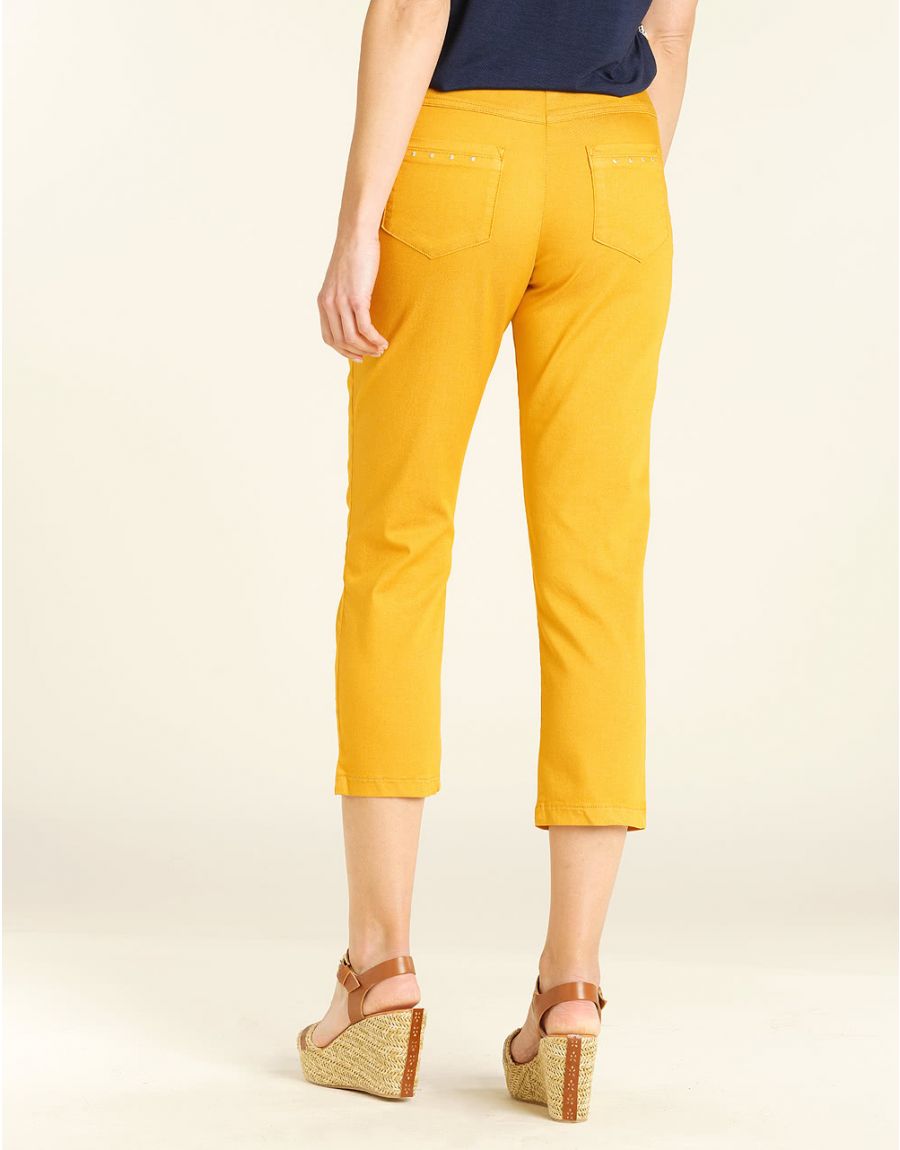 Pantacourt jegging jaune