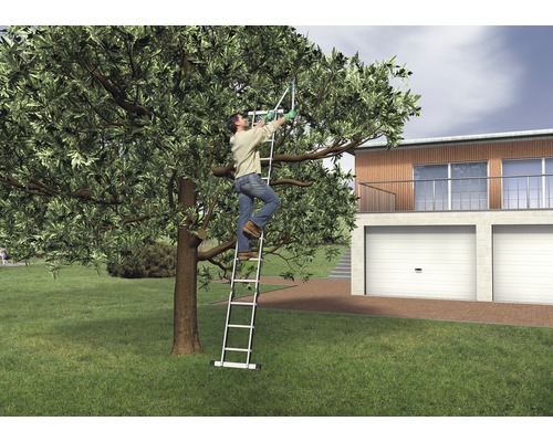 Hailo M60 knik-/universele ladder, aluminium, 4 x 3 sporten, werkhoogte 4,35 m