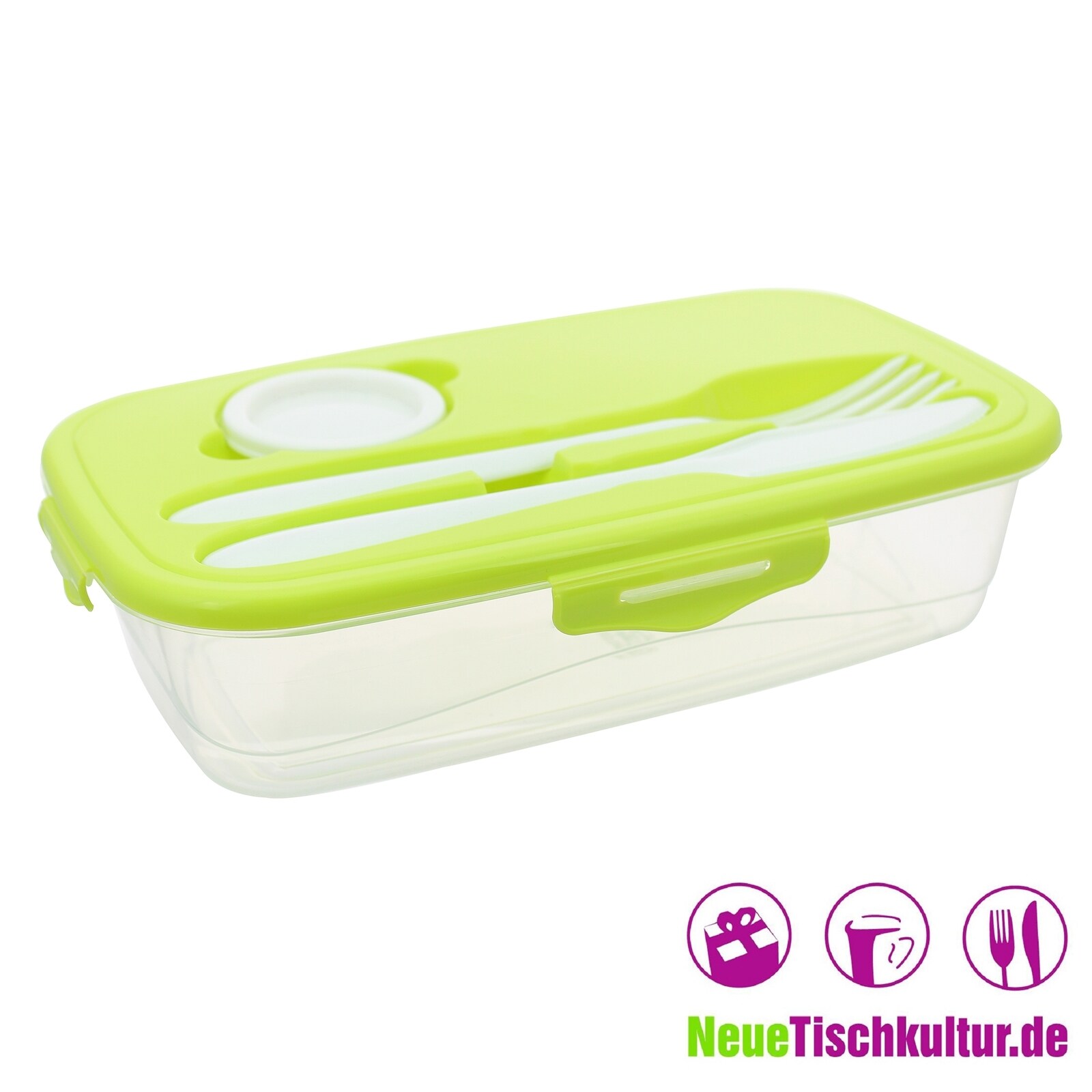 neuetischkultur Frischhaltedose mit Besteck 2 Stück Easylunch