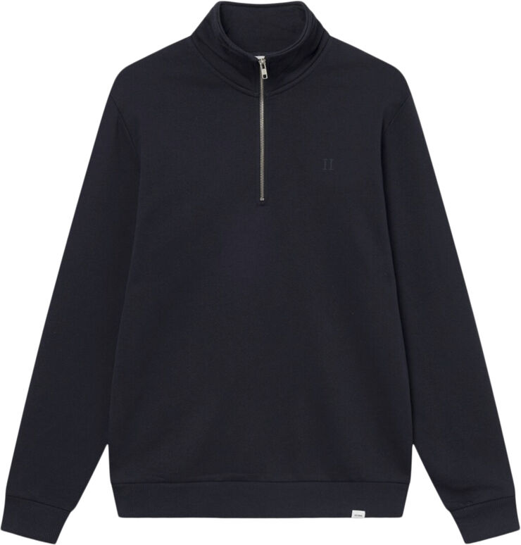 Les Deux Nørregaard Tonal Half-Zip Sweatshirt Dark navy