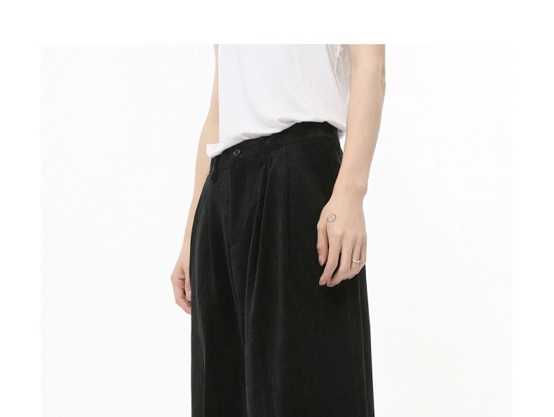FAERIS - Hoge taille effen wijde broek