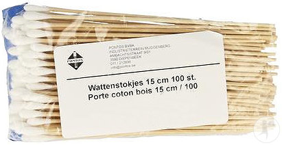 Porte-Coton Bois 15cm 100 Pièces