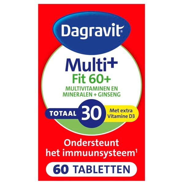 Dagravit Totaal 30 Fit 60+ Multivitaminen (60 tabletten)