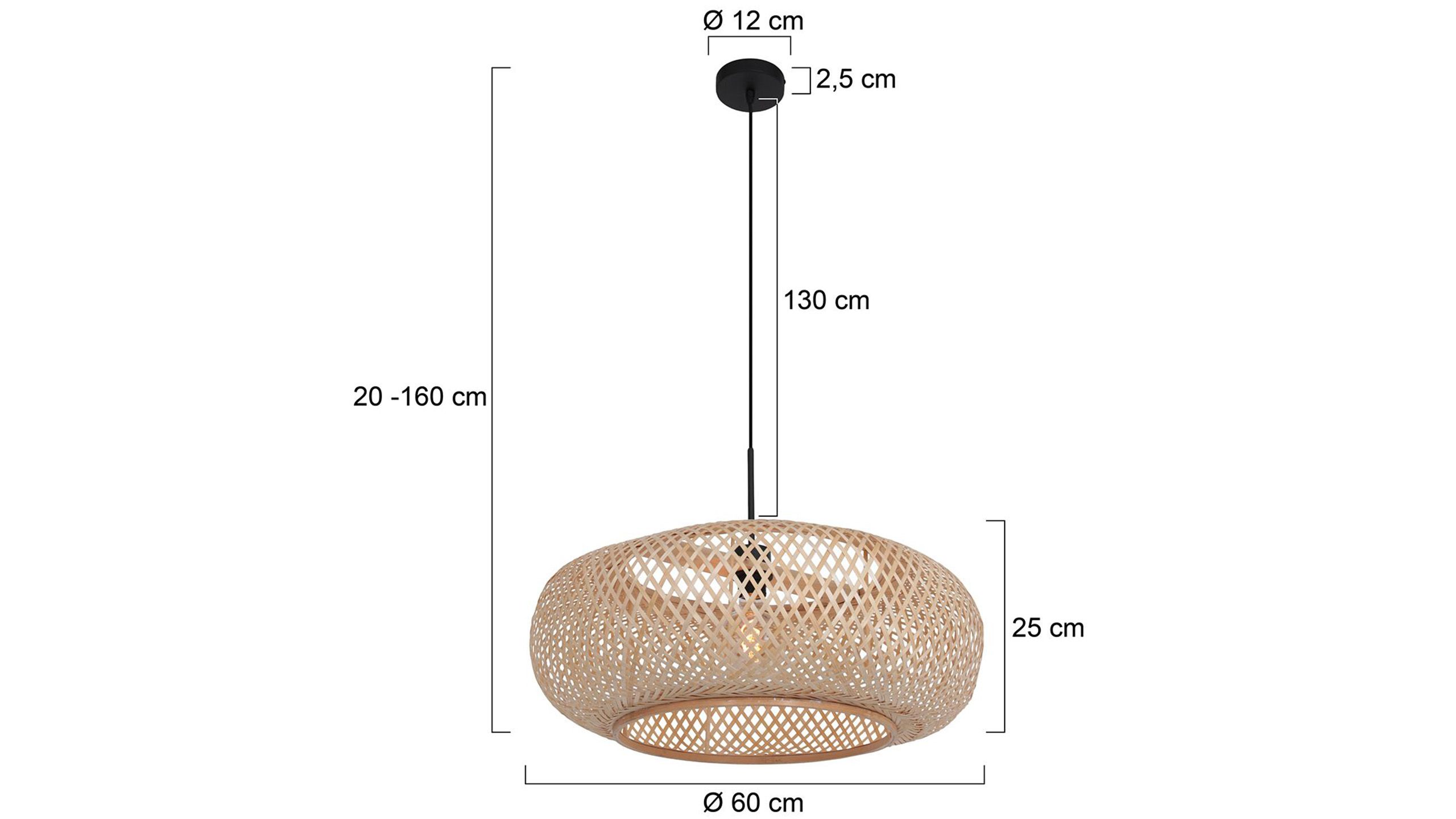 Hanglamp 7505ZW Maze ⌀60  x H30 cm