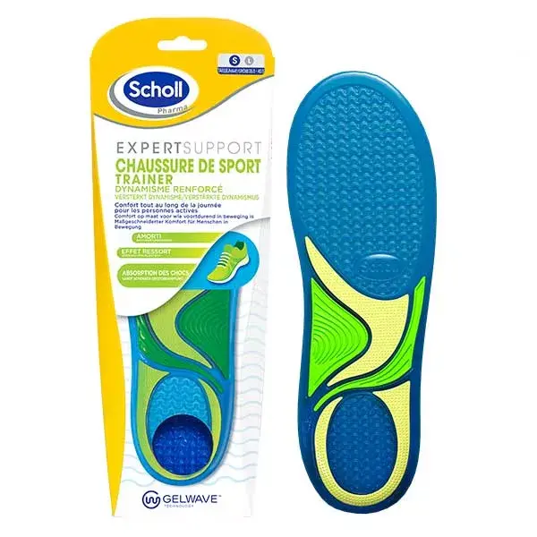 Palmilhas Scholl Expert Support para calçados esportivos, tamanhos 35,5 a 40,5.