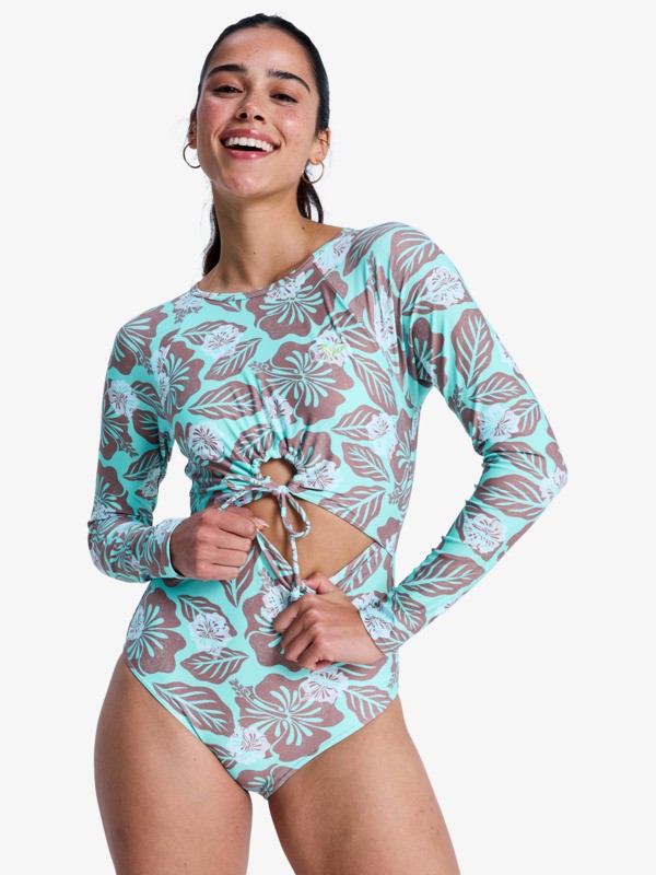 Beach Essentials Maillot une pièce manches longues Marron Femme
